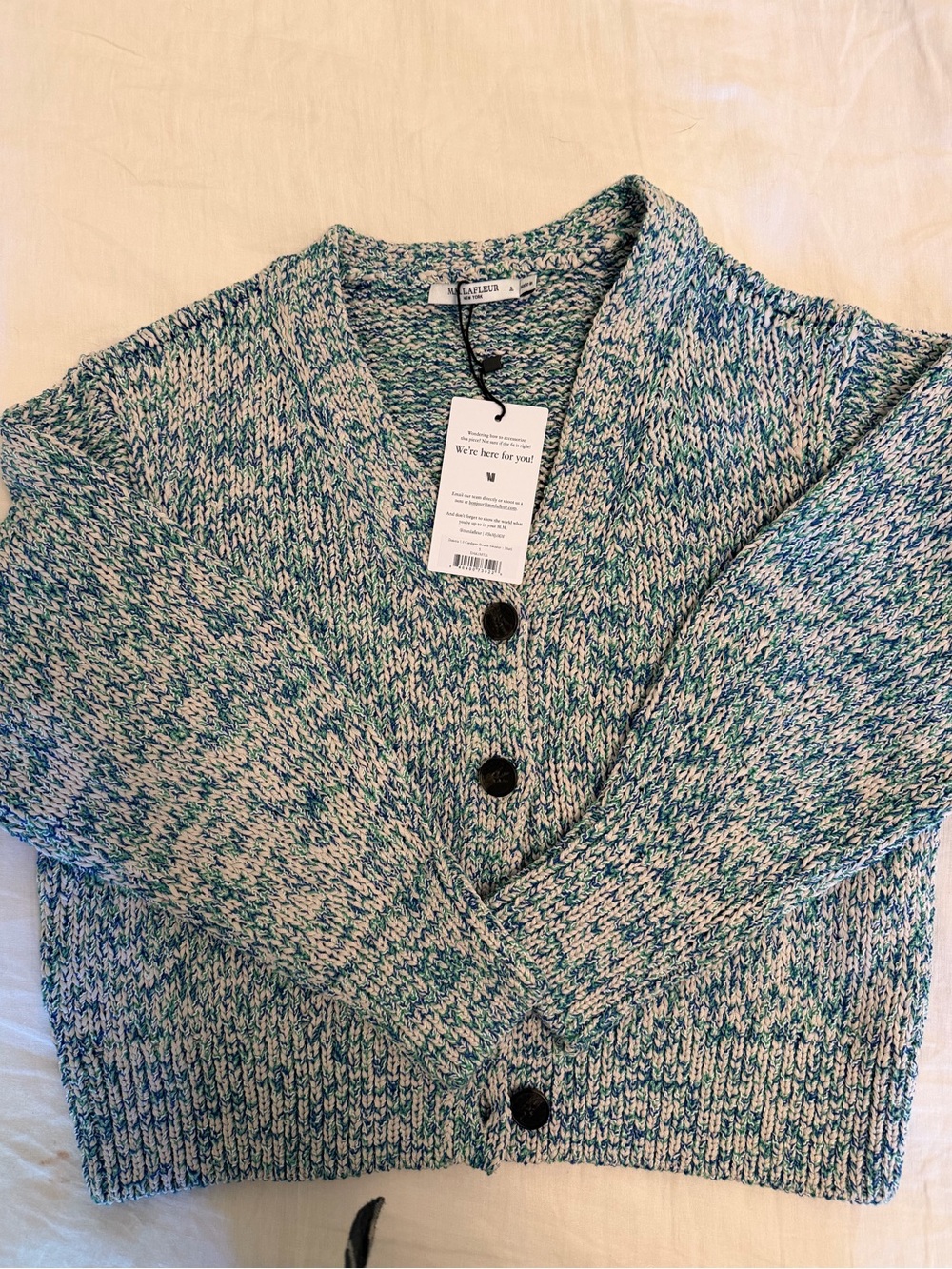 NWT MM LaFleur Dakota Easy Cardigan Boucle Multicolored - Picture 6 of 7